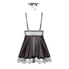 Beauty Night Eve Chemise - Koronkowe babydoll z opaską na oczy