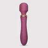 Crushious Dual Massage Wand Jinx - Dvojitý vibrátor typu wand s funkcí zahřívání, Bordó