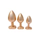 Dream toys Gleaming Love pearl gold - Sada análních kolíků se srdíčkem