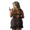 Softline Bianca - Koszulka koronkowa plus size, czarna