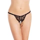 Softline 2250 - tanga s otevřeným rozkrokem, černá