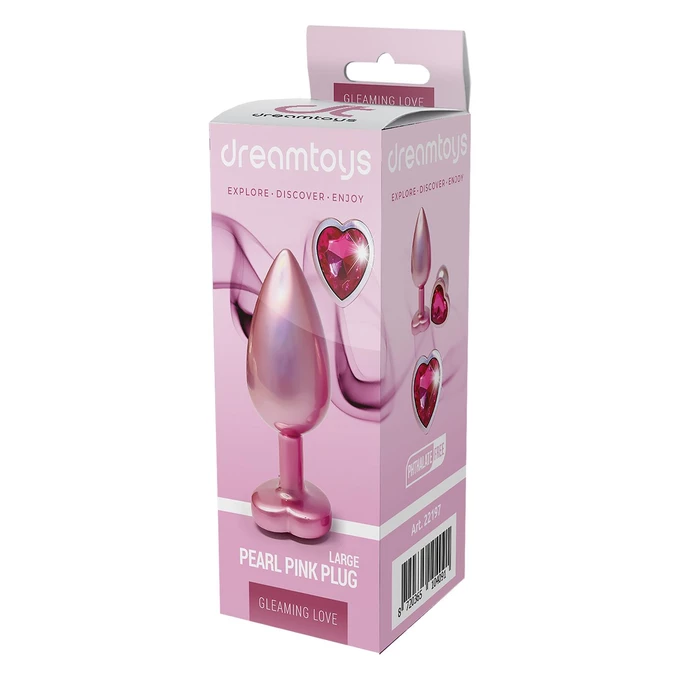 Dream Toys Gleaming Love Pearl - Korek analny z serduszkiem, różowy, L