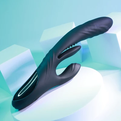 Playboy Rapid Rabbit - Králičí vibrátor s pulzační funkcí a přídavným masérem