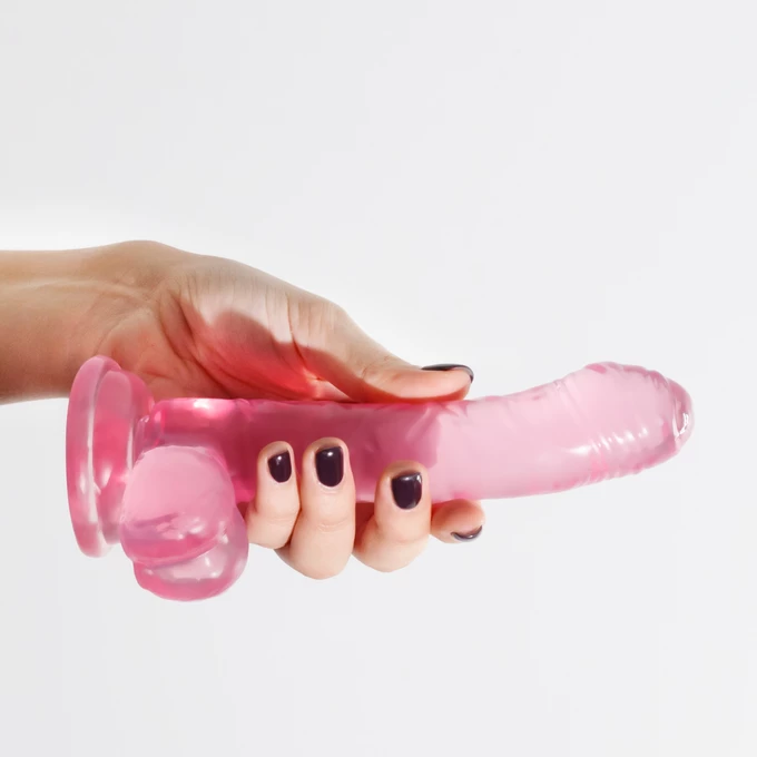 Crushious Hudini Jelly - Dildo z przyssawką, różowe