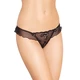 Softline G-String 2384 - tanga s otevřeným rozkrokem, černá