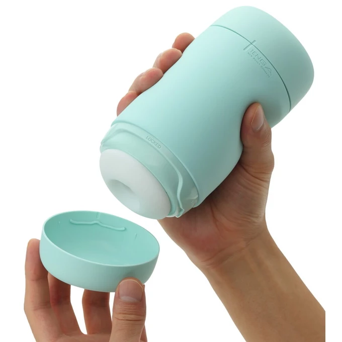 Tenga Puffy Mint Green - Klasický masturbátor s měkkou texturou