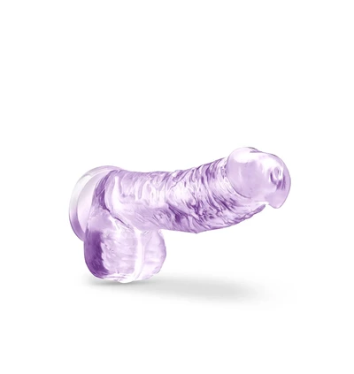 Blush 6 Inch Crystalline Dildo Rose - Klasické dildo s přísavkou, fialová