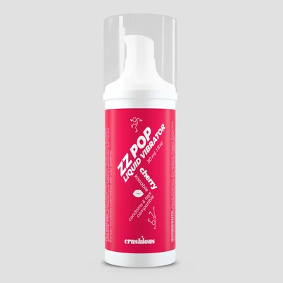 Crushious ZZ Pop Liquid Vibrator - stimulující aromatizovaný lubrikant, třešeň