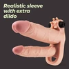 Crushious General Dickobi - Vibrační prodlužovací návlek na penis s dildem