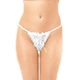 Softline 2282 - tanga s otevřeným rozkrokem, bílá