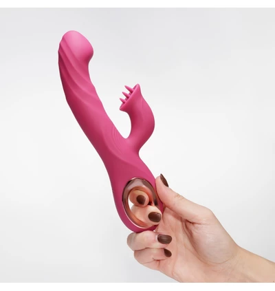 Crushious Mirenca Wiggle - Králičí vibrátor se stimulací orálního sexu