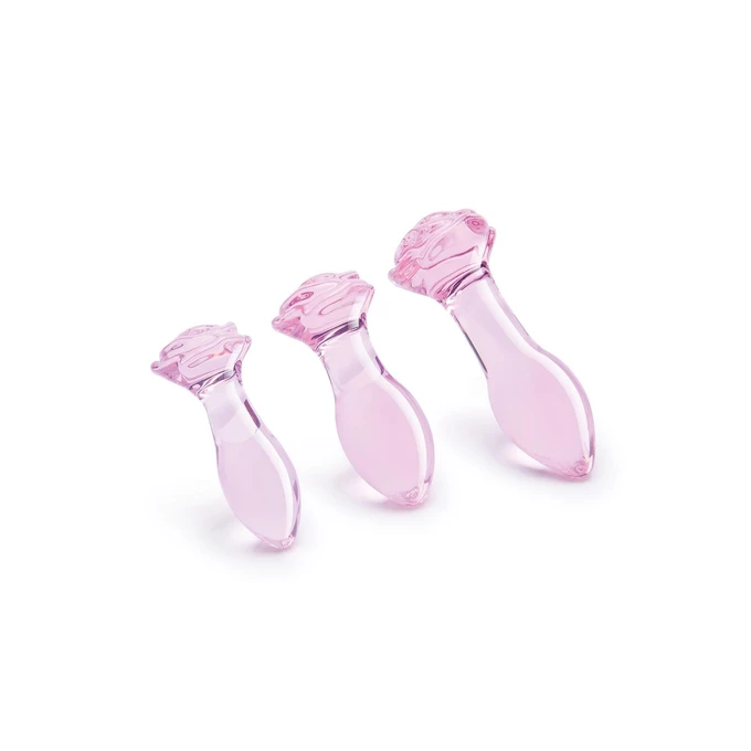 Dream toys Glaze Glass Rosebud - Zestaw korków analnych