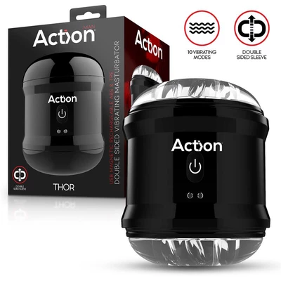 Action Thor Double Sided - Masturbátor s vibračním 