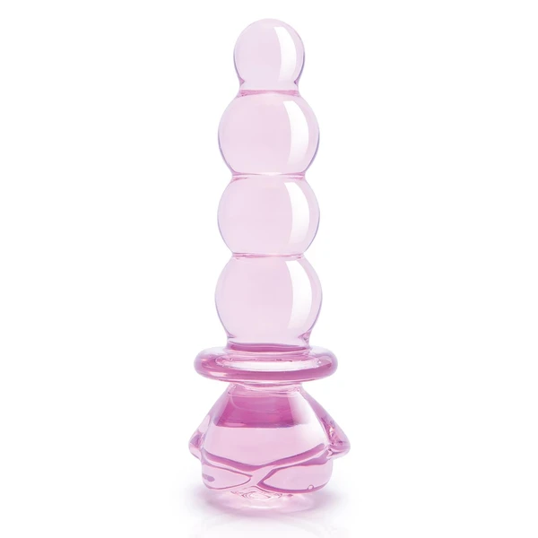 Dream toys Glaze glass Rosebud - Szklany korek analny z różą