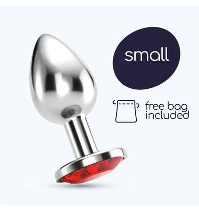 Crushious Bijou Anal Jewel - Červený diamantový anální kolík, velikost S