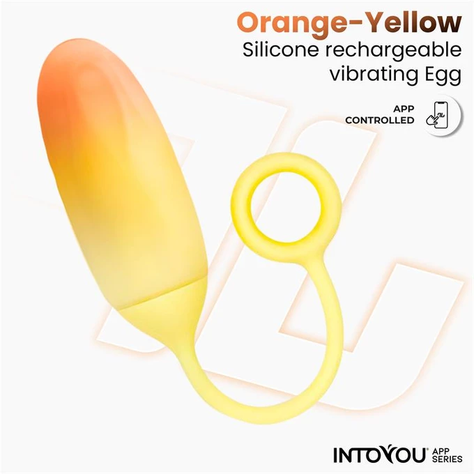 IntoYou Double Layer Egg - Wibrujące jajeczko, sterowane aplikacją, żółte