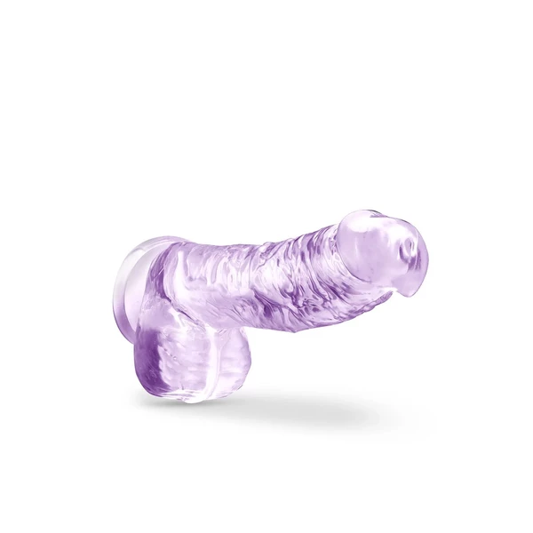 Blush 6 Inch Crystalline Dildo Rose - Klasické dildo s přísavkou, fialová