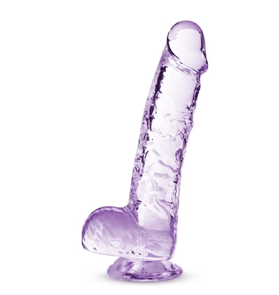 Blush 6 Inch Crystalline Dildo Rose - Klasické dildo s přísavkou, fialová