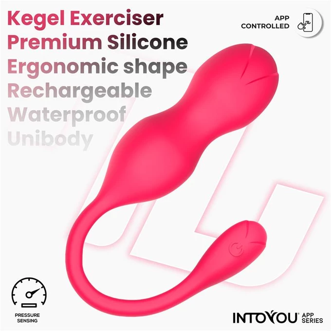 Intoyou Kyra Pelvic - Kulki gejszy sterowane aplikacją, Różowe
