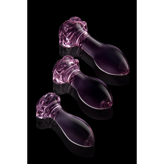 Dream toys Glaze Glass Rosebud - Zestaw korków analnych