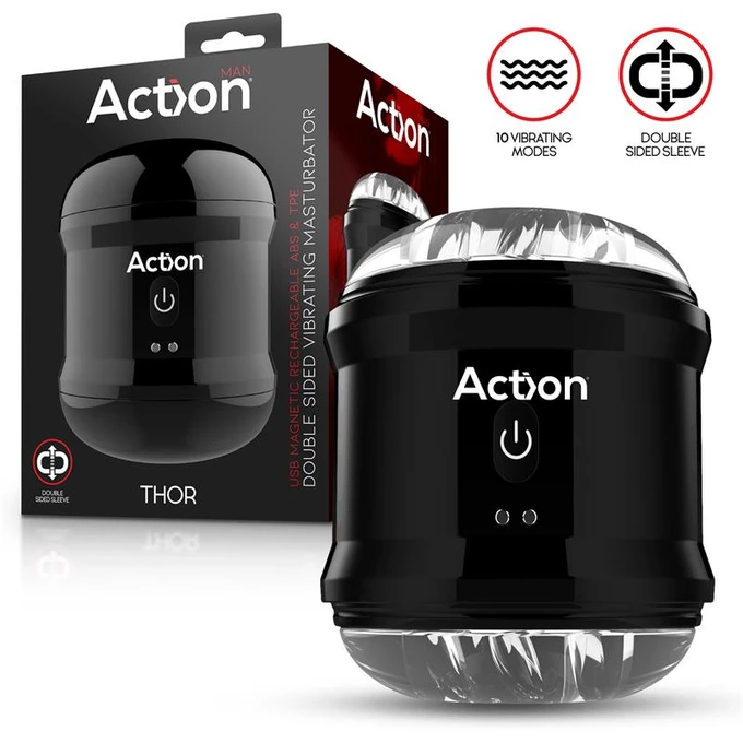 Action Thor Double Sided - Masturbátor s vibračním
