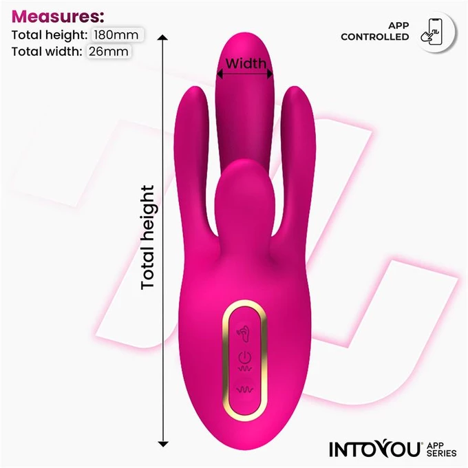 Intoyou Derek Vibe - Multifunkční vibrátor se 4 rameny, ovládaný aplikací