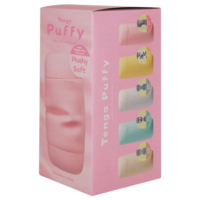 Tenga Puffy Strawberry pink  -  Klasický masturbátor s měkkou texturou