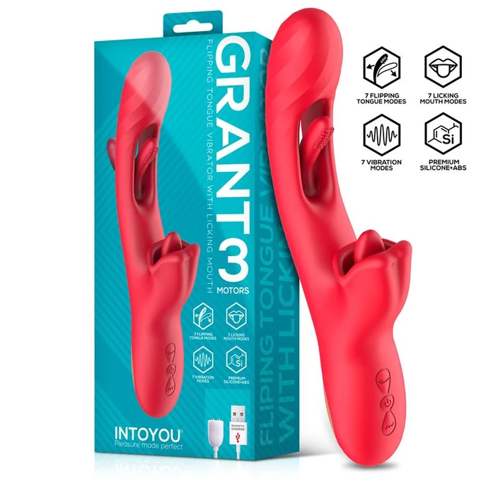 Intoyou Grant - Vibrátor králíka s rotační funkcí a simulací orálního sexu
