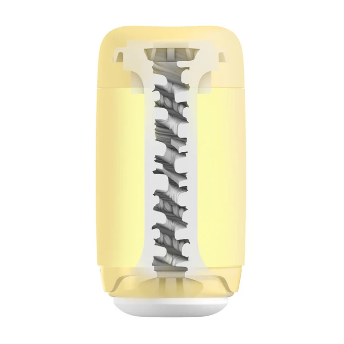 Tenga Puffy Custard Yellow - Klasický masturbátor s měkkou texturou