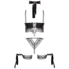 Beauty Night Shaquila  - Koronkowy zestaw z bondage i opaską na oczy