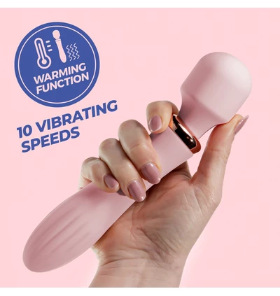 Crushious Dual Massage Wand Jinx - Podwójny wibrator typu wand, z funkcją podgrzewania