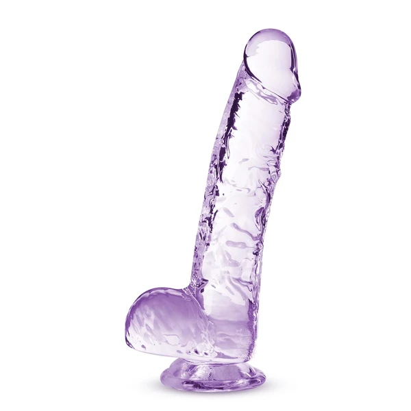 Blush 6 Inch Crystalline Dildo Rose - Klasické dildo s přísavkou, fialová