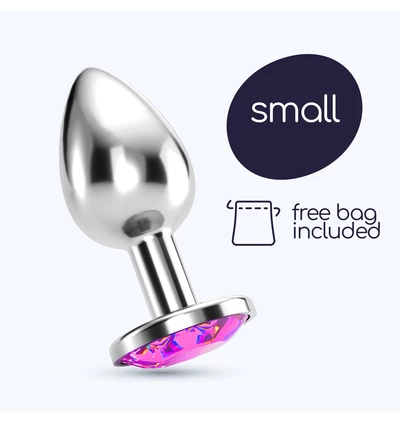 Crushious Bijou Anal Jewel - Růžový diamantový anální kolík, velikost S