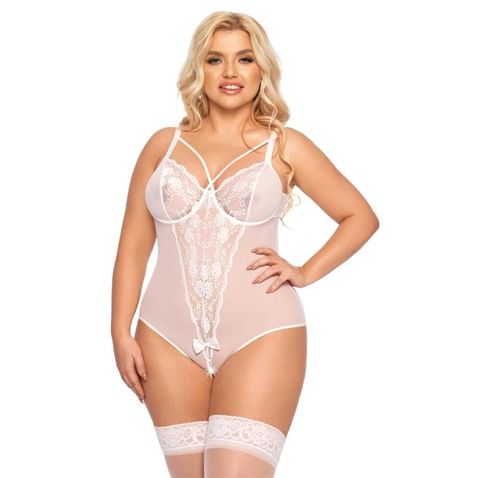 Softline Amanda - Body koronkowe, Białe
