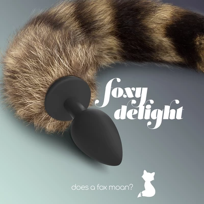 Crushious Foxy delight - Korek analny z ogonem, czarny