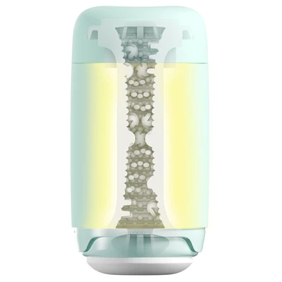 Tenga Puffy Mint Green - Klasický masturbátor s měkkou texturou