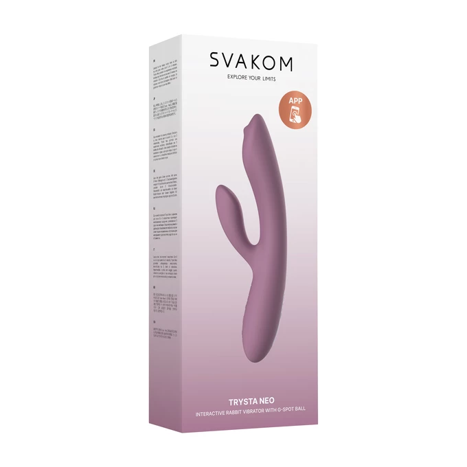 Svakom Trysta Neo - Interaktivní masážní kuličkový vibrátor G-bodu Bunny, fialový