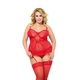 Softline Dafne - Gorset koronkowy, Czerwony