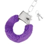 Crushious Love Cuffs Purple - Kajdanki z futerkiem, fioletowy