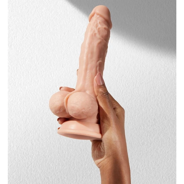 FemmeFun Vortex Turbo Baller - Vibrační přísavkové dildo s funkcí rotace, dálkové ovládání