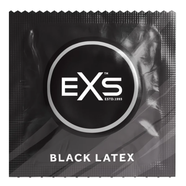 EXS Black Latex - Kondomy, 12 ks