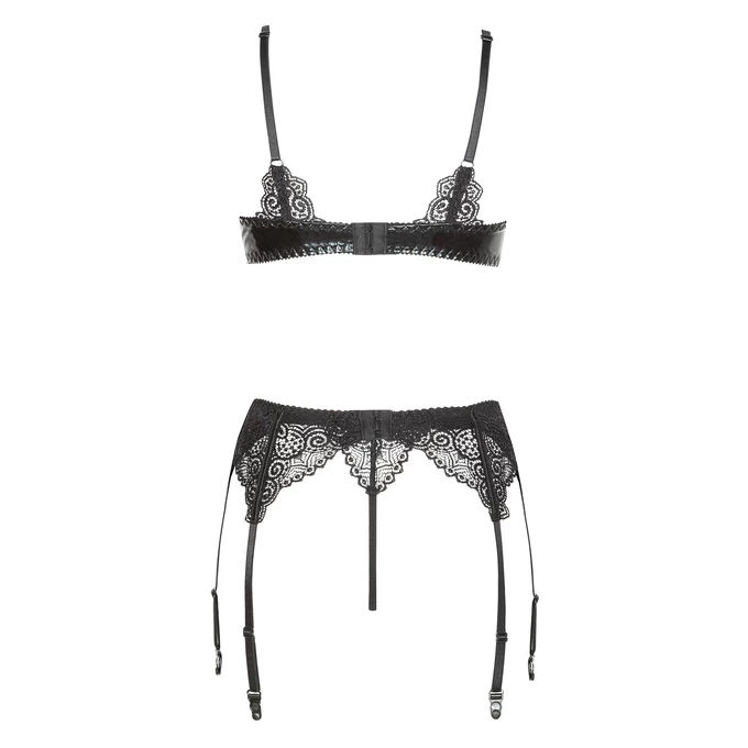 Beauty Night Marilyn Set - Koronkowy zestaw bielizny, czarny