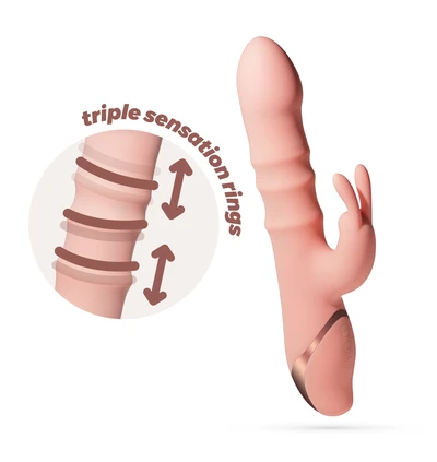 Crushious Ringlord - Vibrátor králíka s pulzujícími kroužky