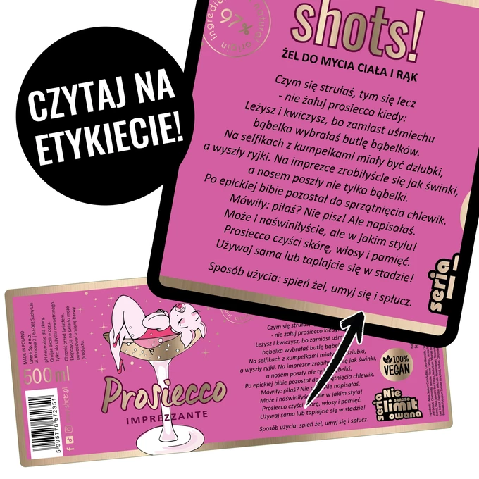 Laq Prosiecco imprezzante - żel pod prysznic waniliowy, 100 ml