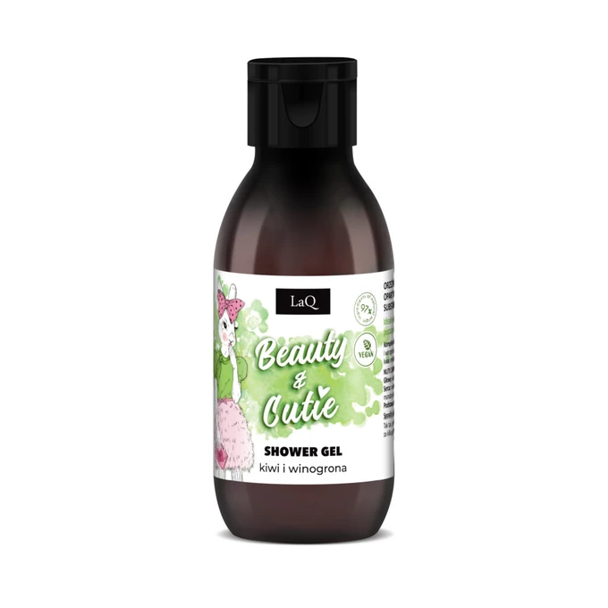 Laq "Beauty & Cutie" - Żel pod prysznic o zapachu Kiwi i winogron, 100 ml