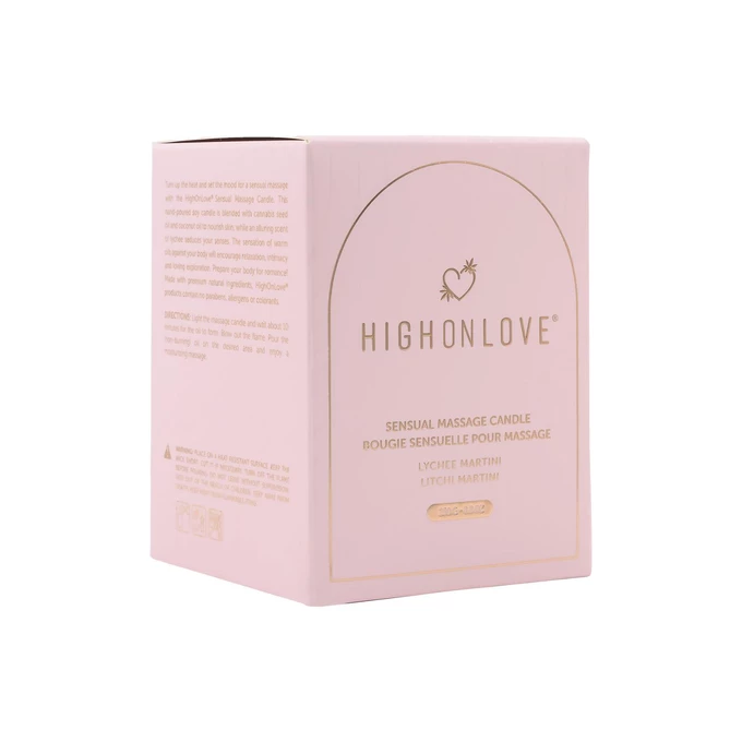 High on Love Massage Candle Litchi Martini - Świeca do masażu, 220 ml