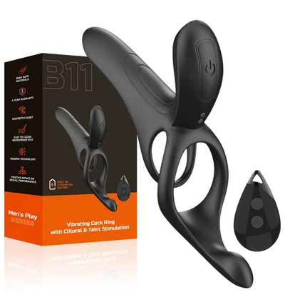 Erospace Men's Play B11 - Vibrační kroužek na penis s tečkou