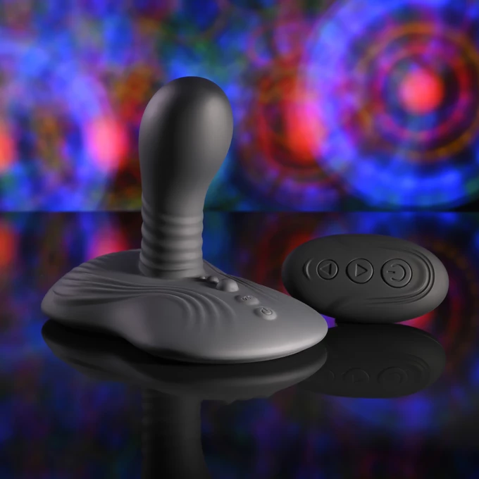 Playboy Sittin&Spinnin a- Wibrator klasyczny z ruchem obrotowym z wibrującą podkładką, sterowany pilotem