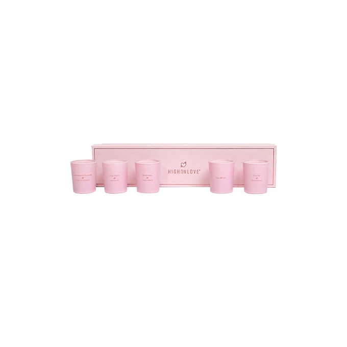 High On Love Mini Sensual Massage Candles  5 X 35G - Zestaw świec do masażu