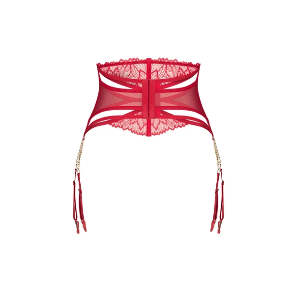 Obsessive Matildea - Pas do pończoch, czerwony